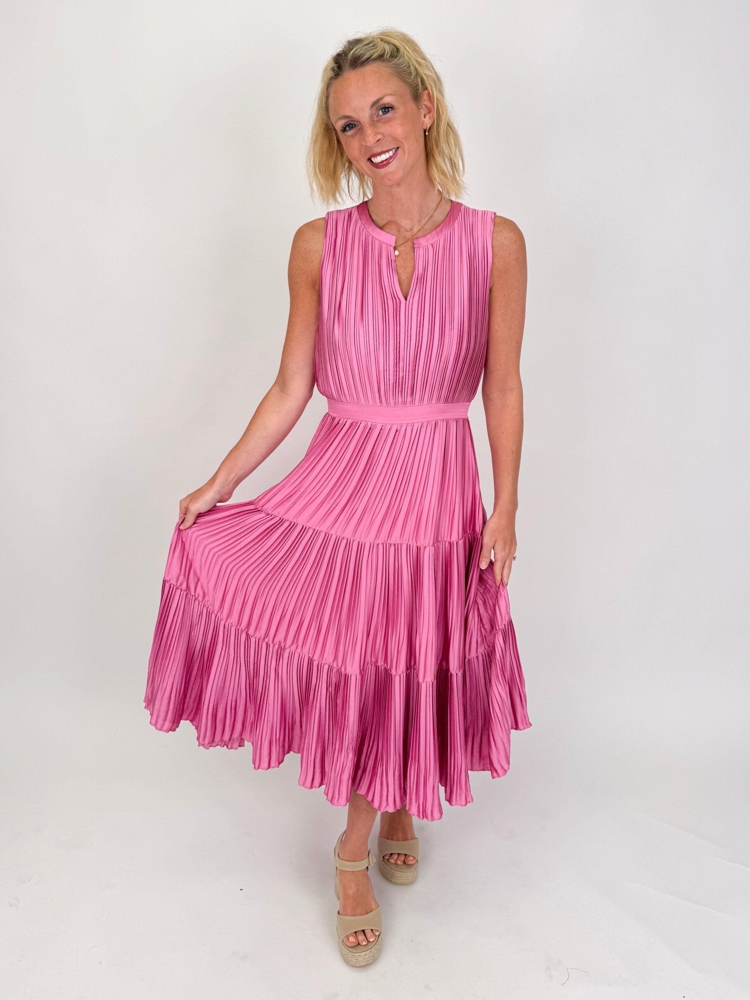 Look At You Shine Pleated Dress - PAPER DOLL