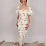 Sunlit Garden Midi Dress - PAPER DOLL