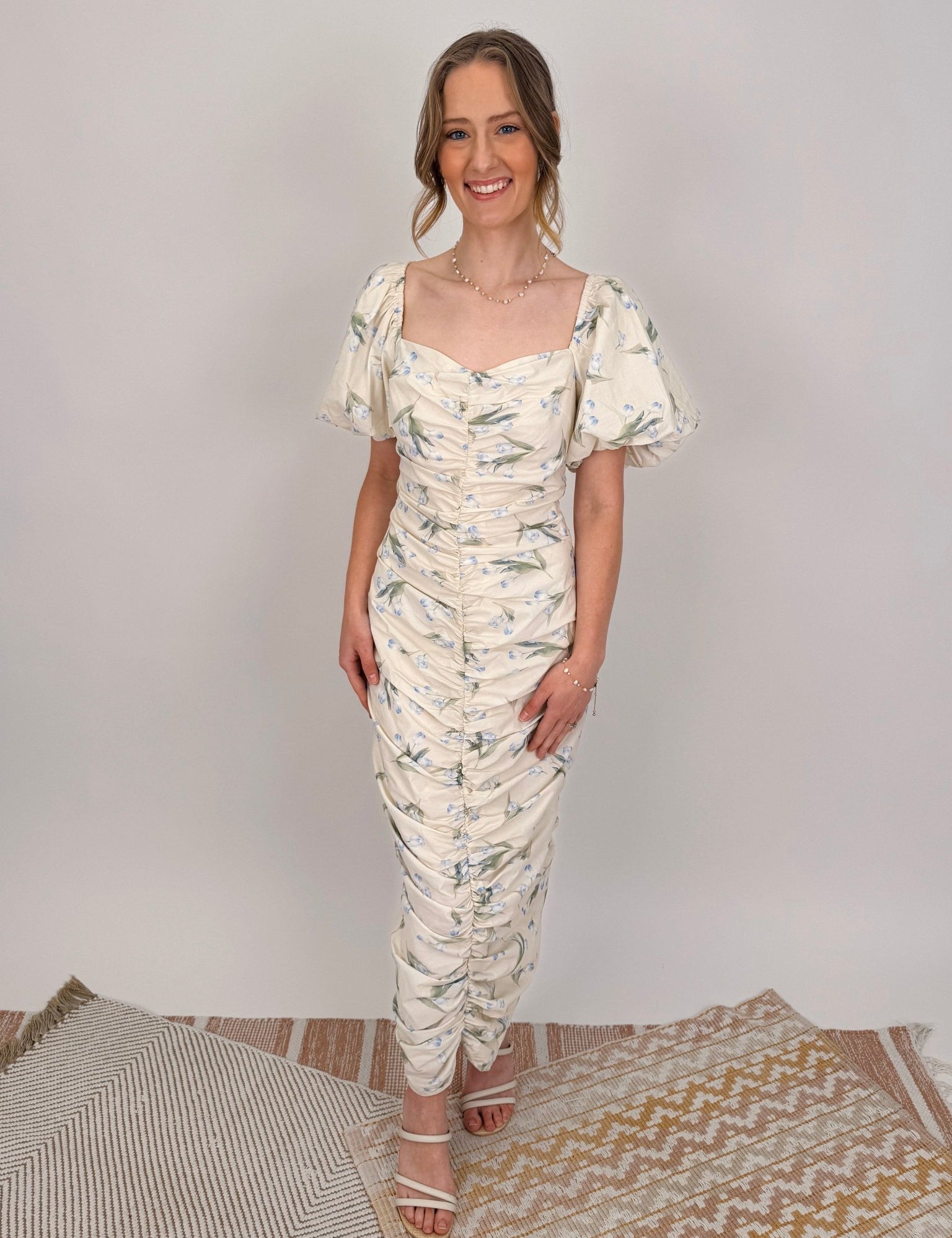 Sunlit Garden Midi Dress - PAPER DOLL