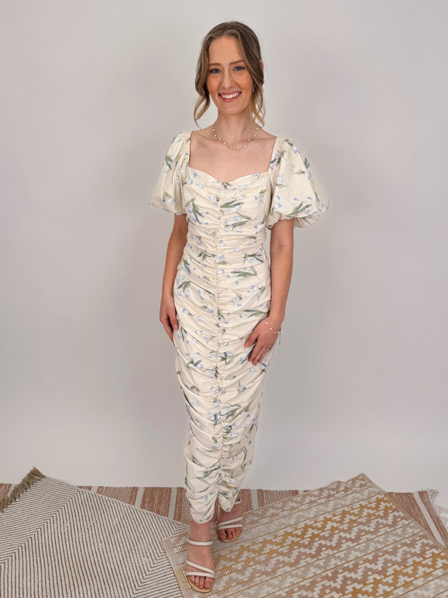 Sunlit Garden Midi Dress - PAPER DOLL