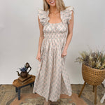 Tracy Ruffle Midi Dress - PAPER DOLL