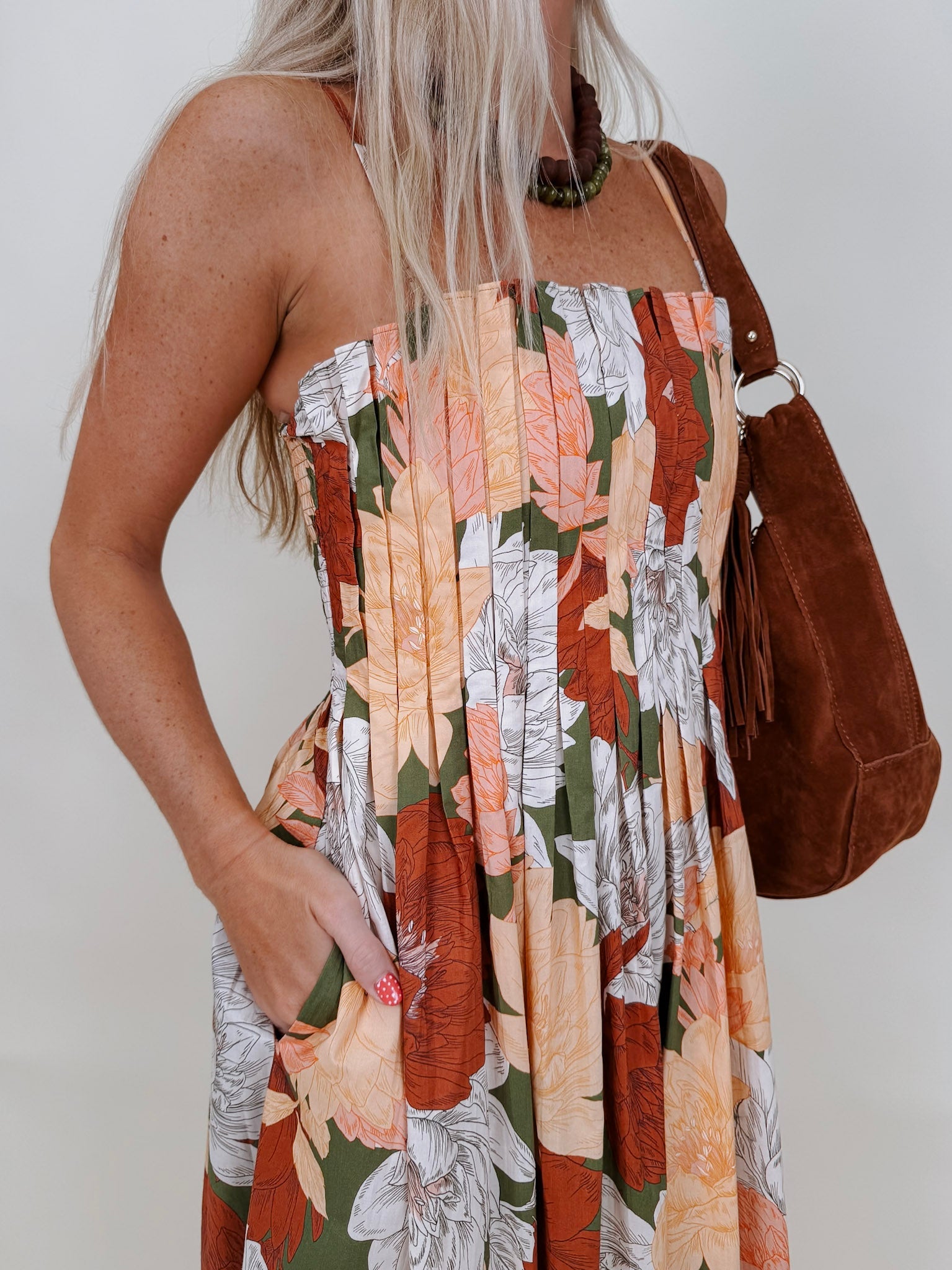 Laura Grace Pleated Midi Dress - PAPER DOLL