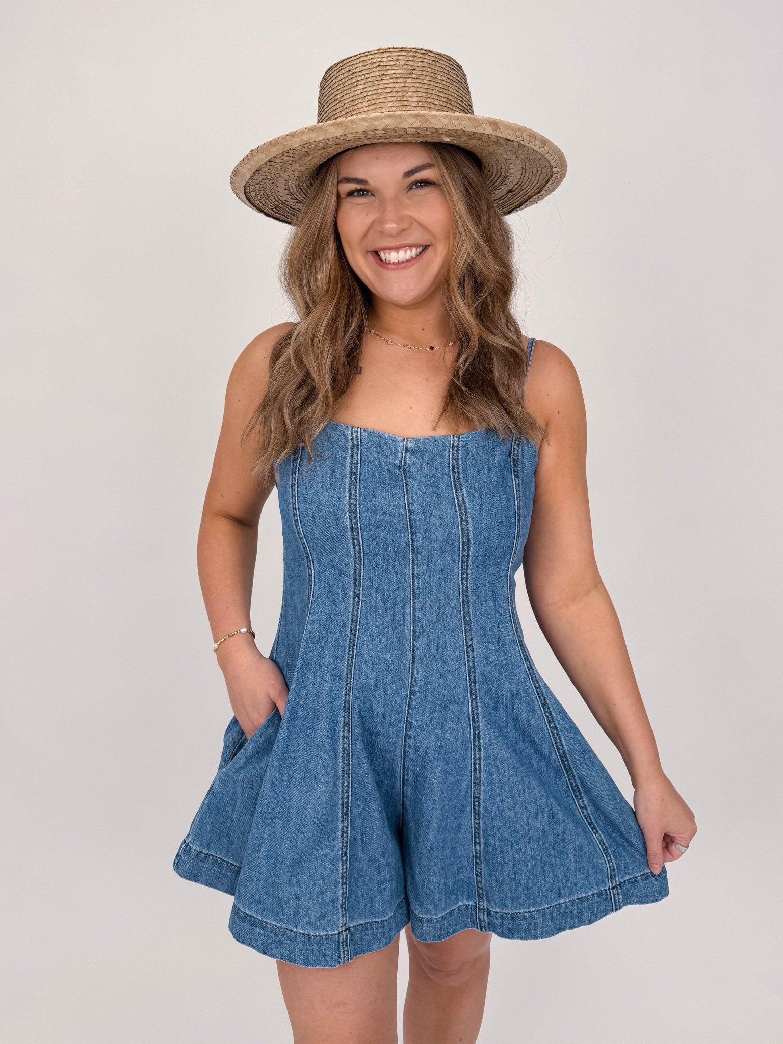 Leighton Paneled Romper - PAPER DOLL