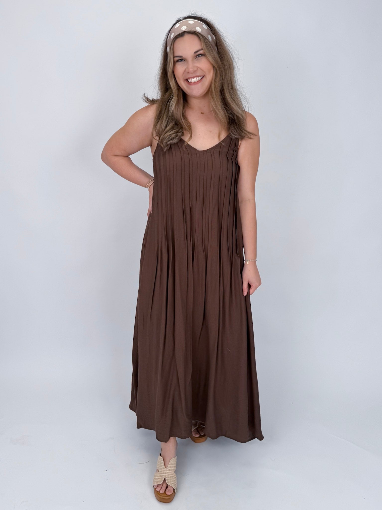 Elevated Summer Pleated Maxi Dress - PAPER DOLL