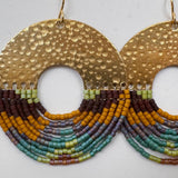 Organic Circular Fringe Earrings - PAPER DOLL