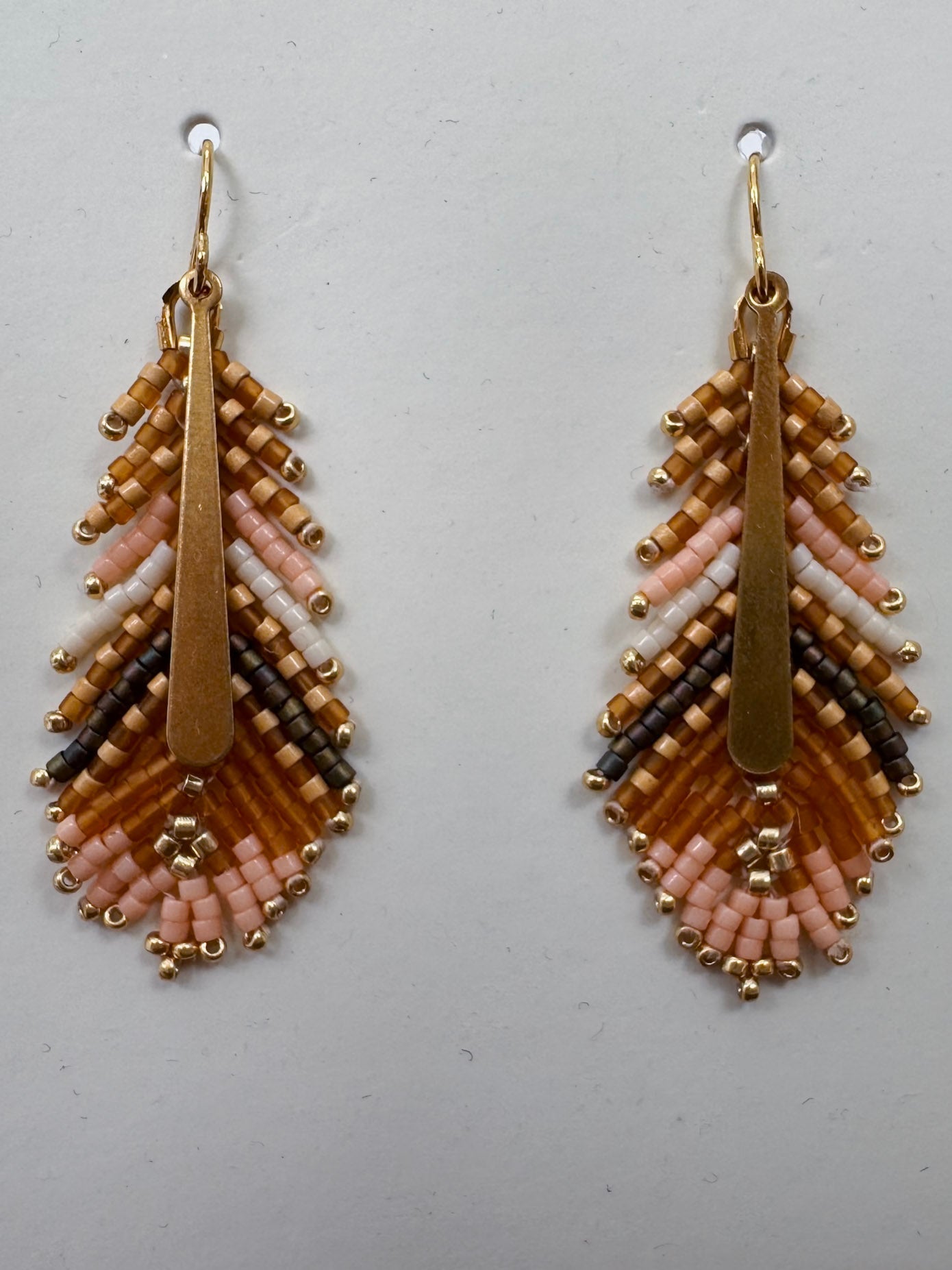 Gilded Feather Earrings - PAPER DOLL