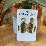 Organic Oval Drop Earrings - PAPER DOLL