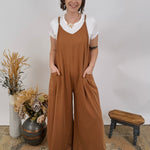 Olive Wide Leg Mineral Washed Jumper - PAPER DOLL