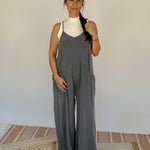 Olive Wide Leg Mineral Washed Jumper - PAPER DOLL