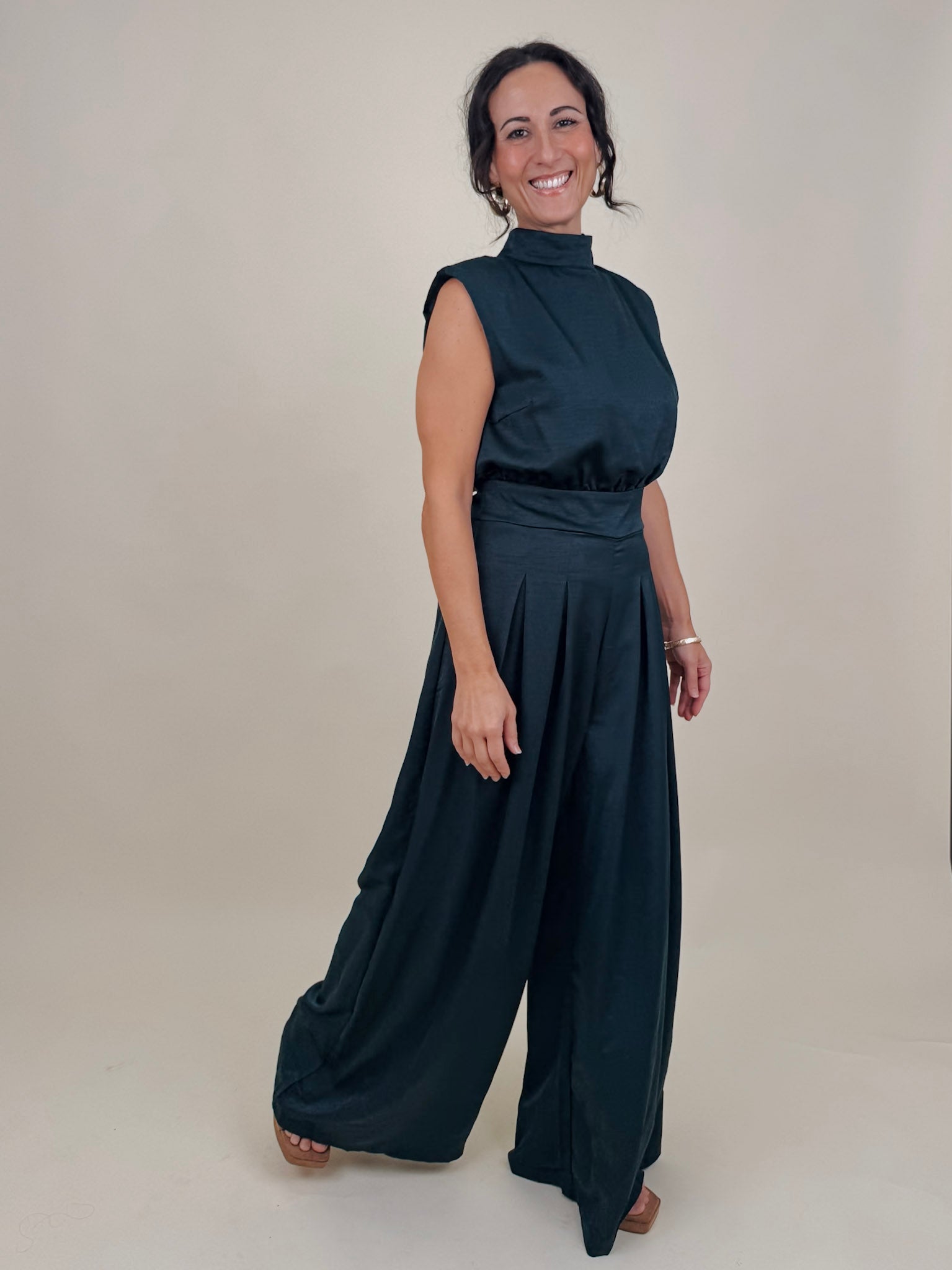 Ivy Mock Neck Jumpsuit - PAPER DOLL
