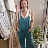 Olive Wide Leg Mineral Washed Jumper - PAPER DOLL