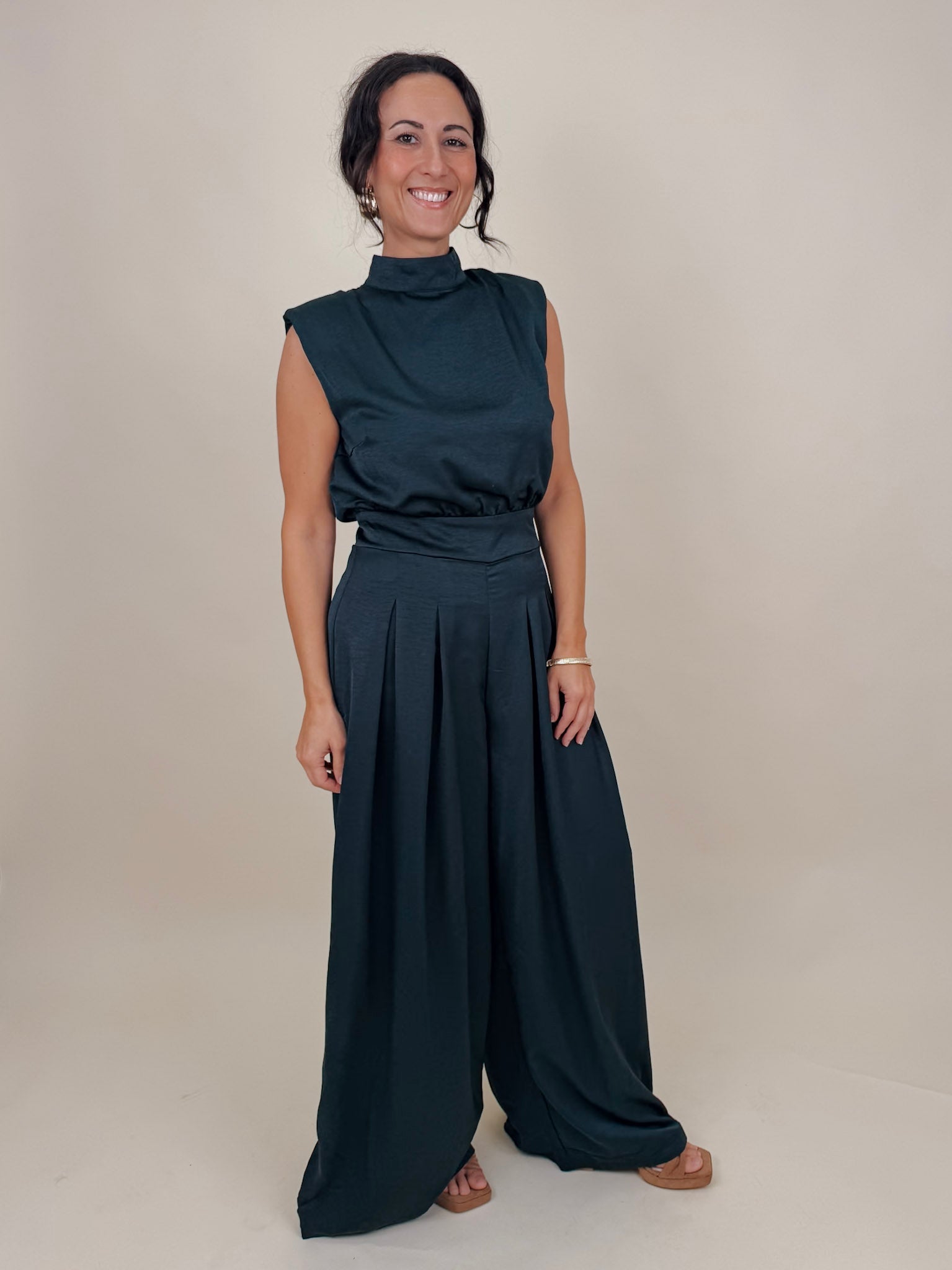 Ivy Mock Neck Jumpsuit - PAPER DOLL