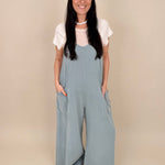 Olive Wide Leg Mineral Washed Jumper - PAPER DOLL