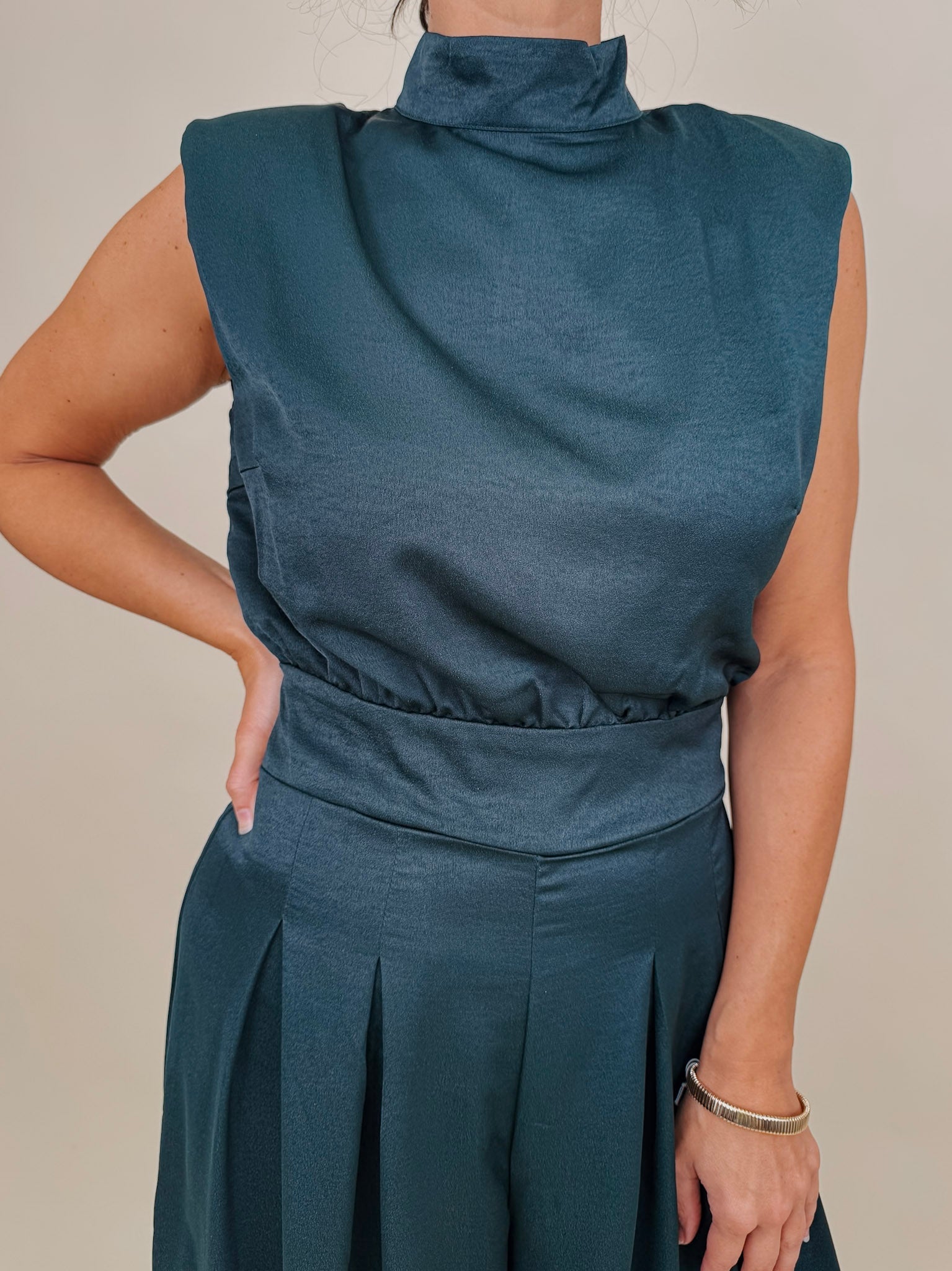 Ivy Mock Neck Jumpsuit - PAPER DOLL