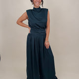 Ivy Mock Neck Jumpsuit - PAPER DOLL