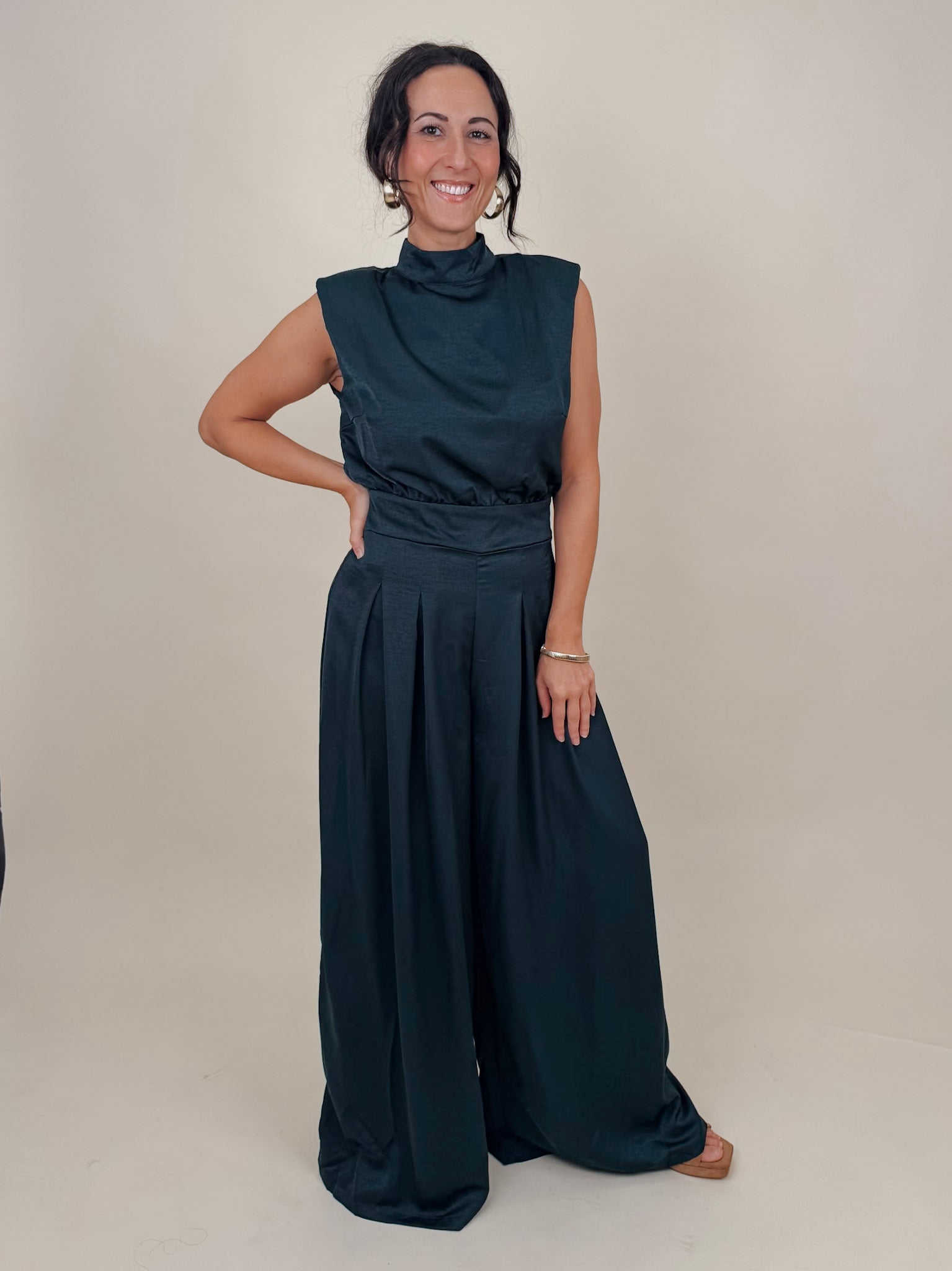 Ivy Mock Neck Jumpsuit - PAPER DOLL