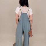 Olive Wide Leg Mineral Washed Jumper - PAPER DOLL
