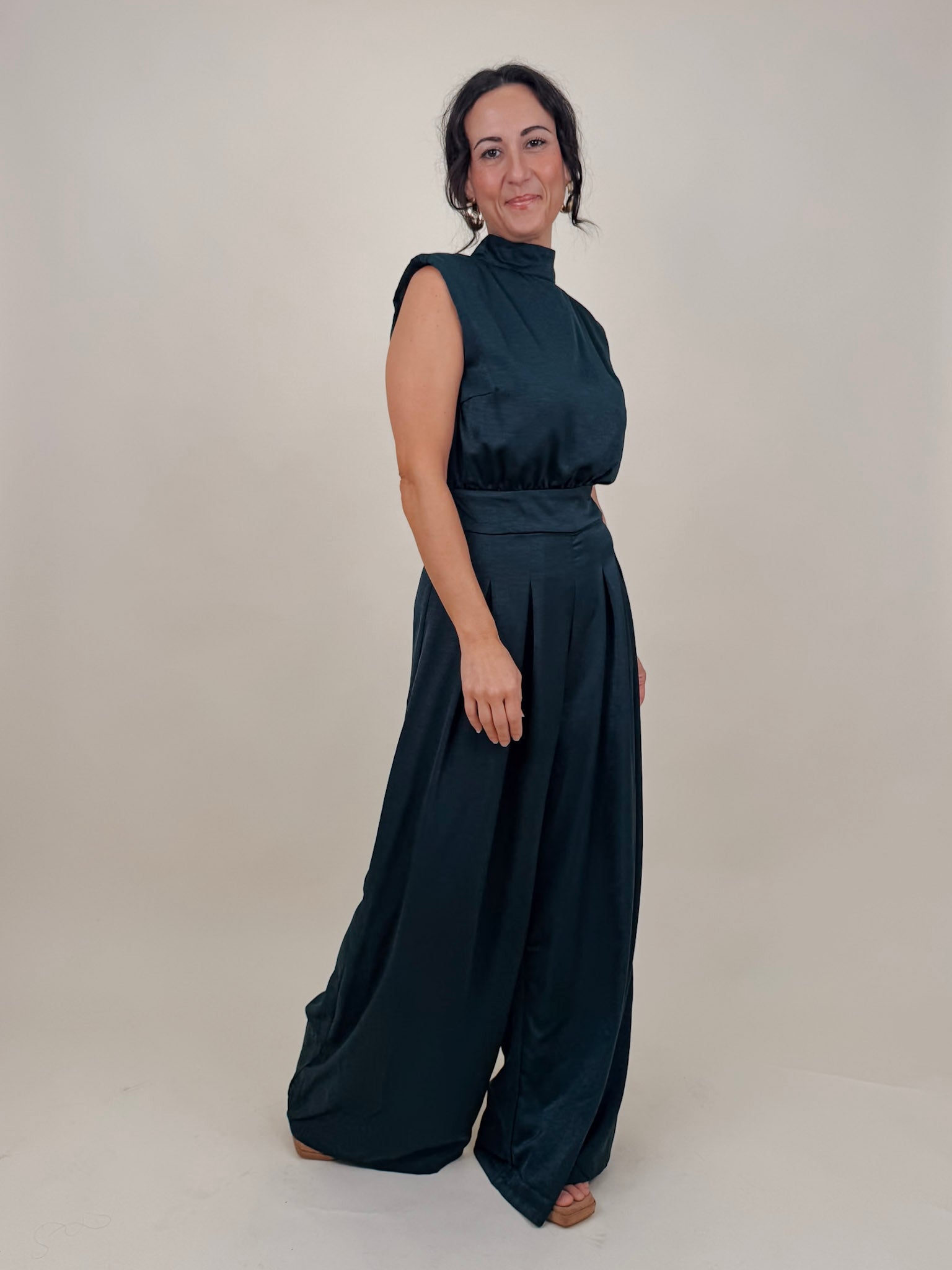 Ivy Mock Neck Jumpsuit - PAPER DOLL
