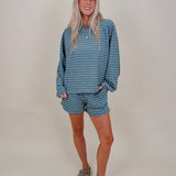 Granola Girl Striped Shorts Set - PAPER DOLL