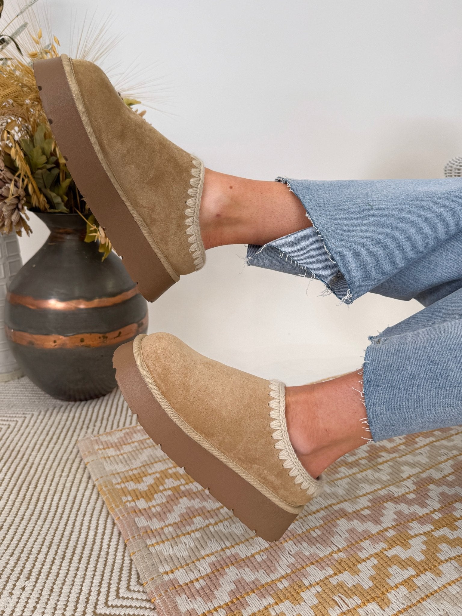 Brandi Platform Cozy Mule Slipper - PAPER DOLL