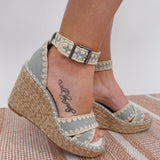 The Essie Embroidered Espadrille Wedge - PAPER DOLL