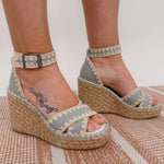 The Essie Embroidered Espadrille Wedge - PAPER DOLL