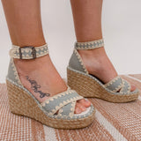 The Essie Embroidered Espadrille Wedge - PAPER DOLL