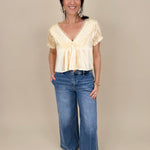 Shine Bright Floral Lace Detail Blouse - PAPER DOLL