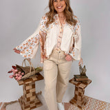 Sweet As Honey Floral Button Blouse - PAPER DOLL