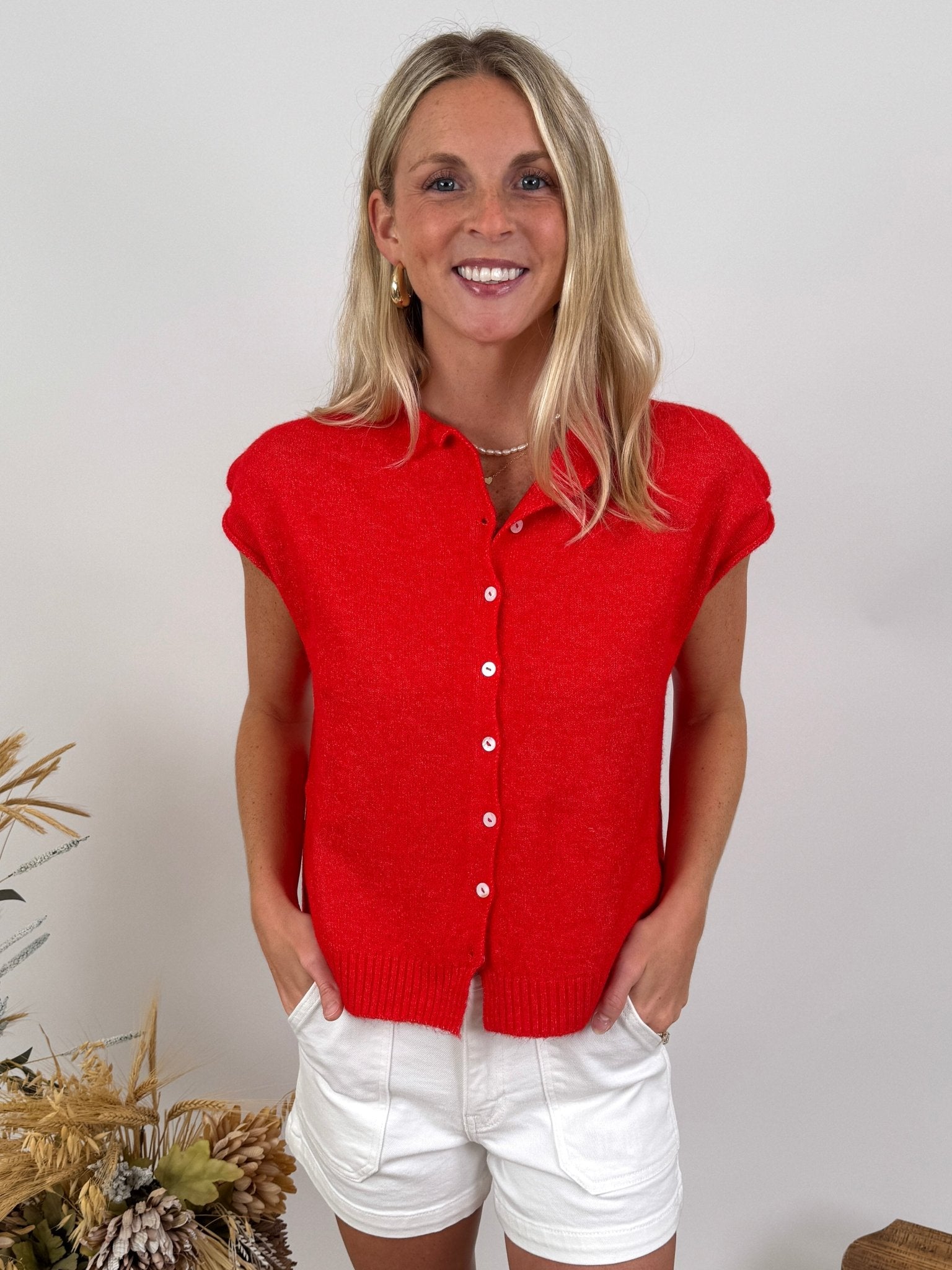 Woven Moments Sweater Vest Cardigan - PAPER DOLL