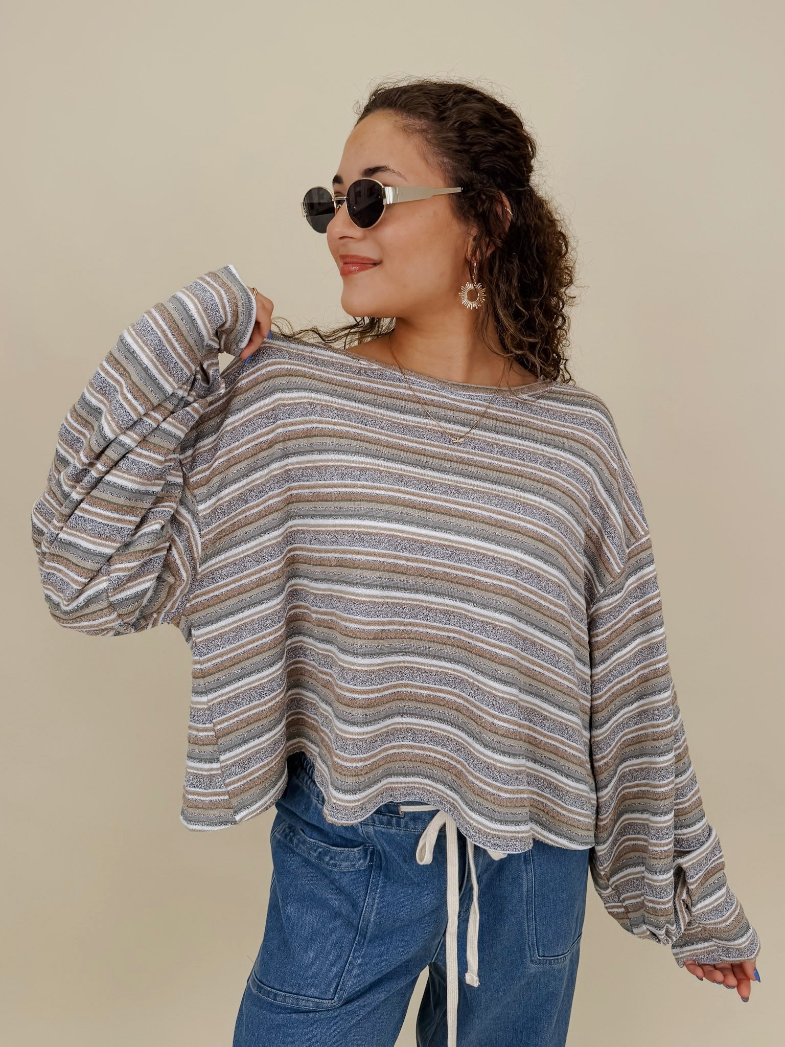 All That Striped Oversized Top - PAPER DOLL