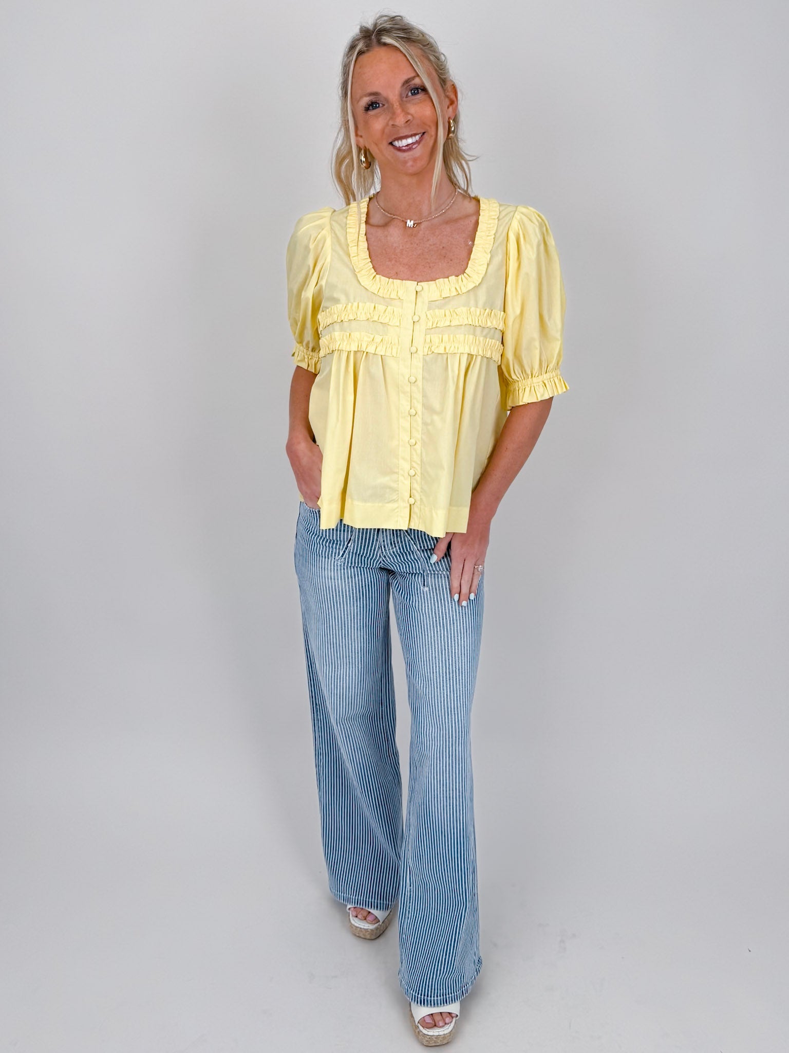 By Some Time Puff Sleeve Top - PAPER DOLL