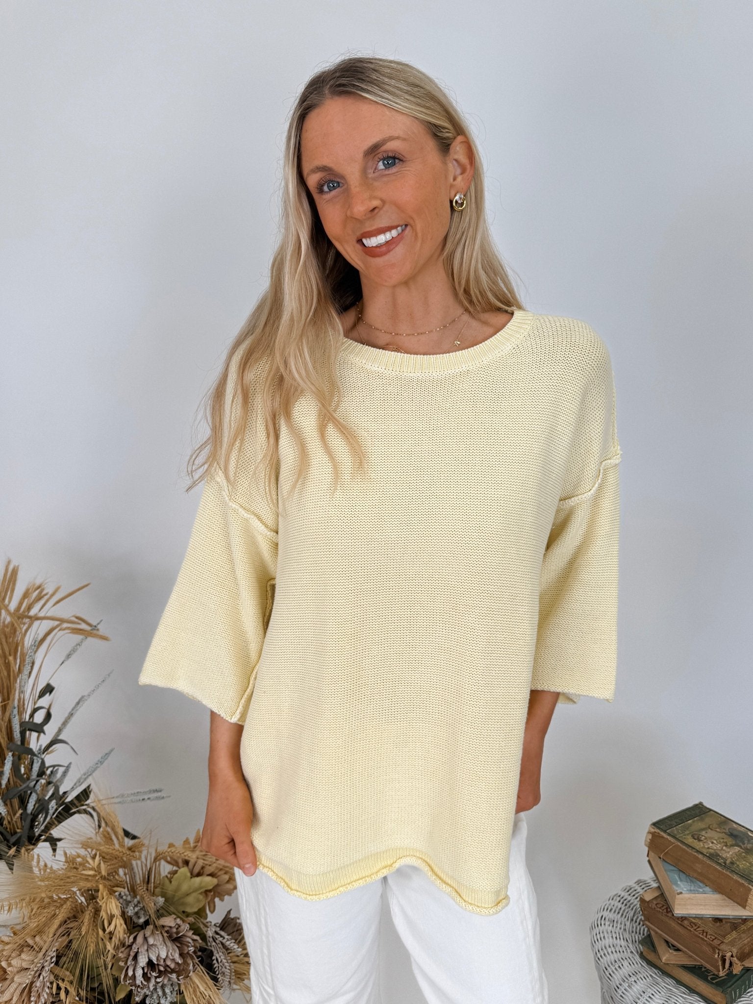 Hannah Mineral Wash Knit Top - PAPER DOLL