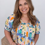Celeste Patchwork Print Top - PAPER DOLL