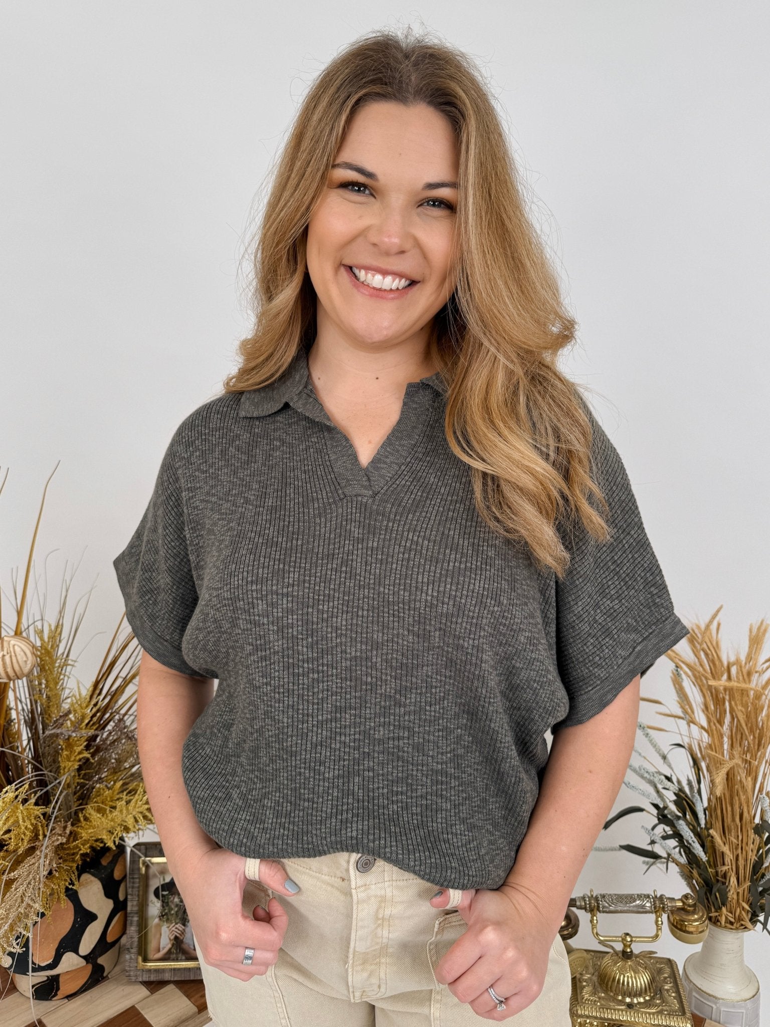 Peaceful Bliss Rib Knit Top - PAPER DOLL