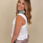 Etta V-Neck Lace Trim Top - PAPER DOLL