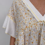 Sprouting Spring V - Neck Knit Top - PAPER DOLL