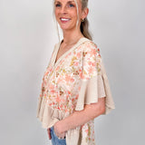 Sprouting Spring V - Neck Knit Top - PAPER DOLL