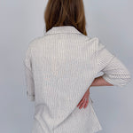Lena Striped Soft Linen Blazer - PAPER DOLL