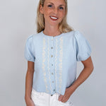 Madison Embroidery Detail Blouse - PAPER DOLL
