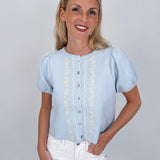 Madison Embroidery Detail Blouse - PAPER DOLL