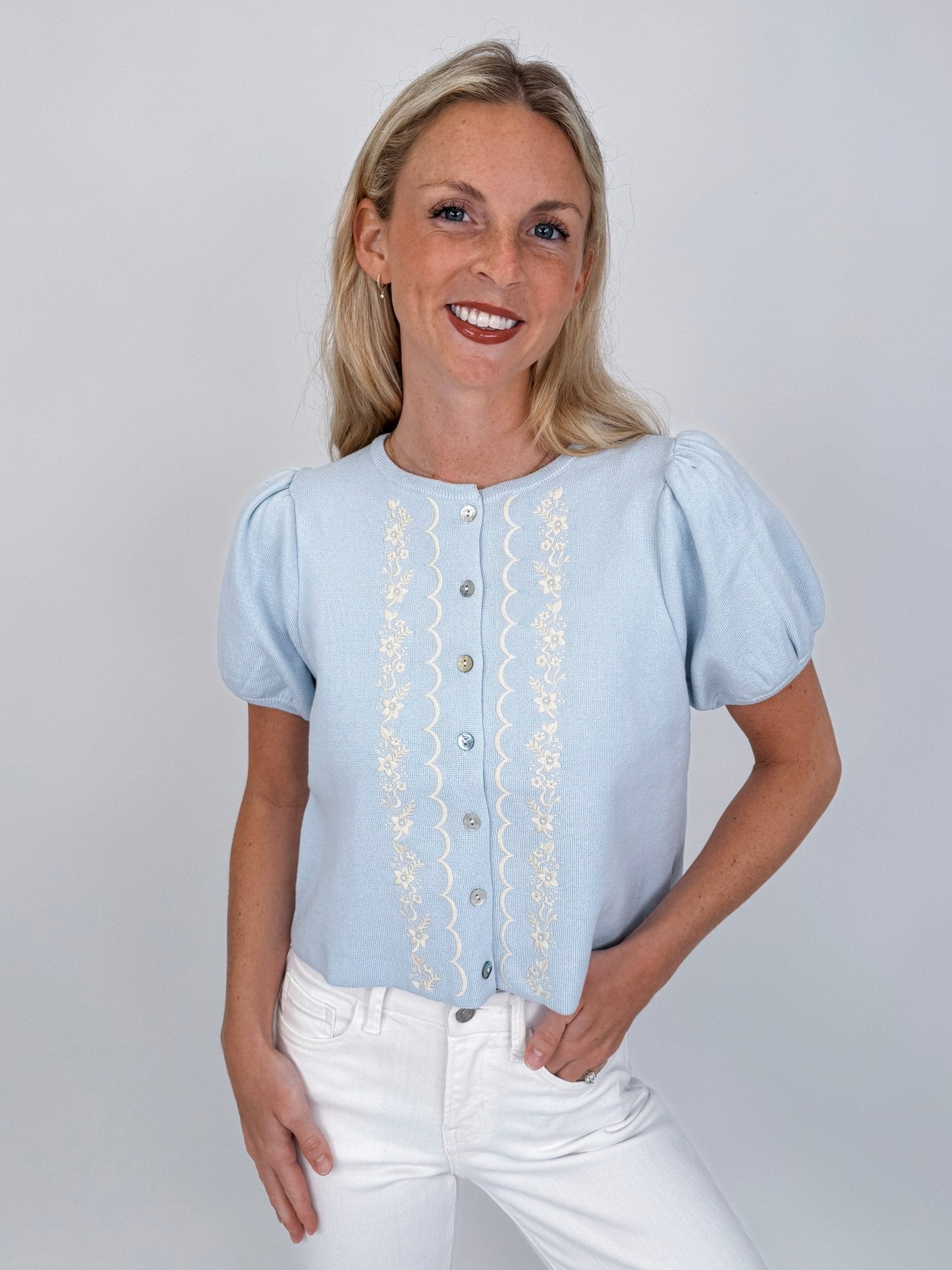 Madison Embroidery Detail Blouse - PAPER DOLL