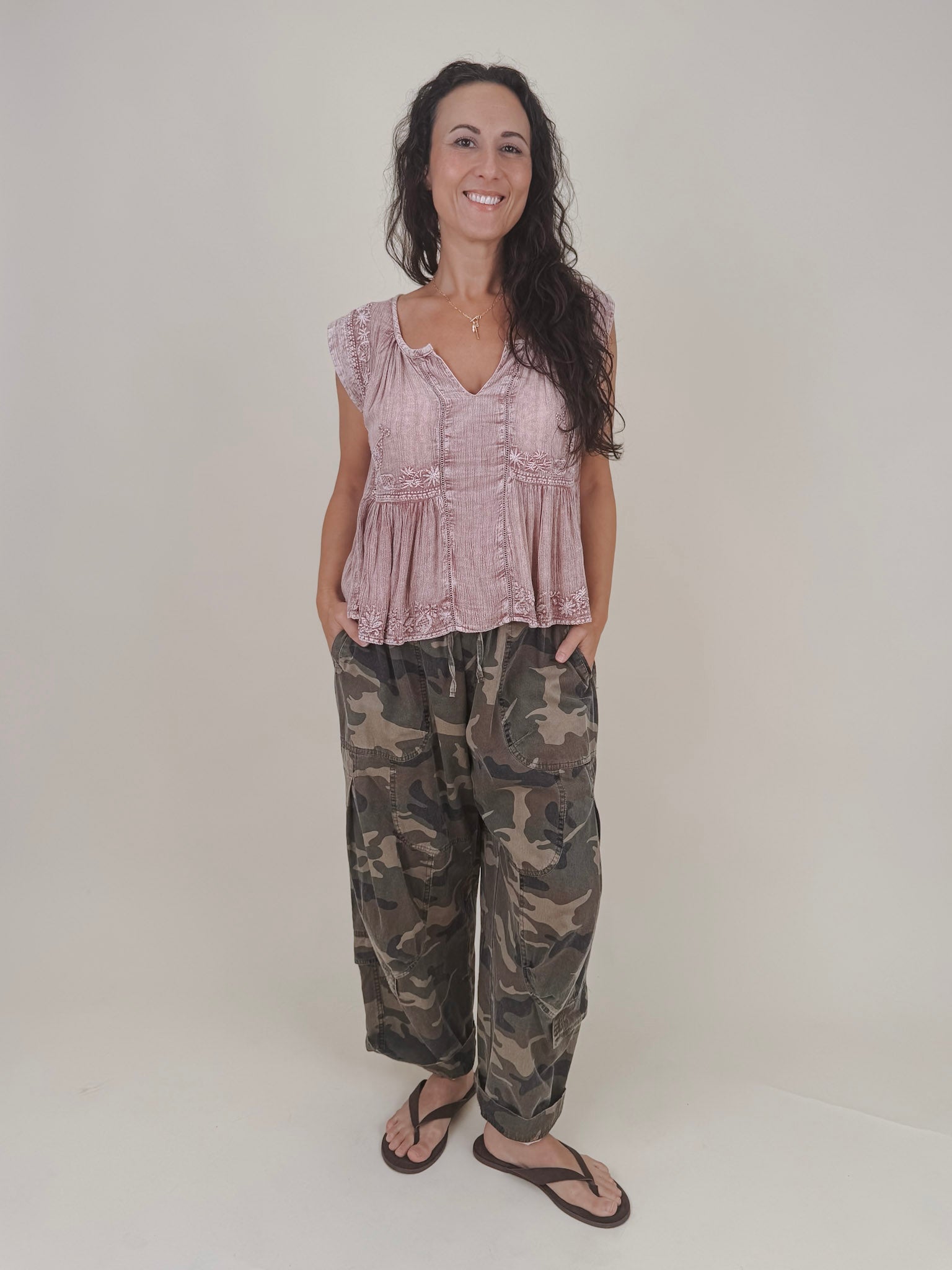 Collins V-Neck Blouse - PAPER DOLL