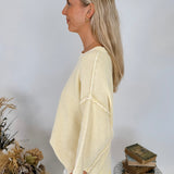 Hannah Mineral Wash Knit Top - PAPER DOLL