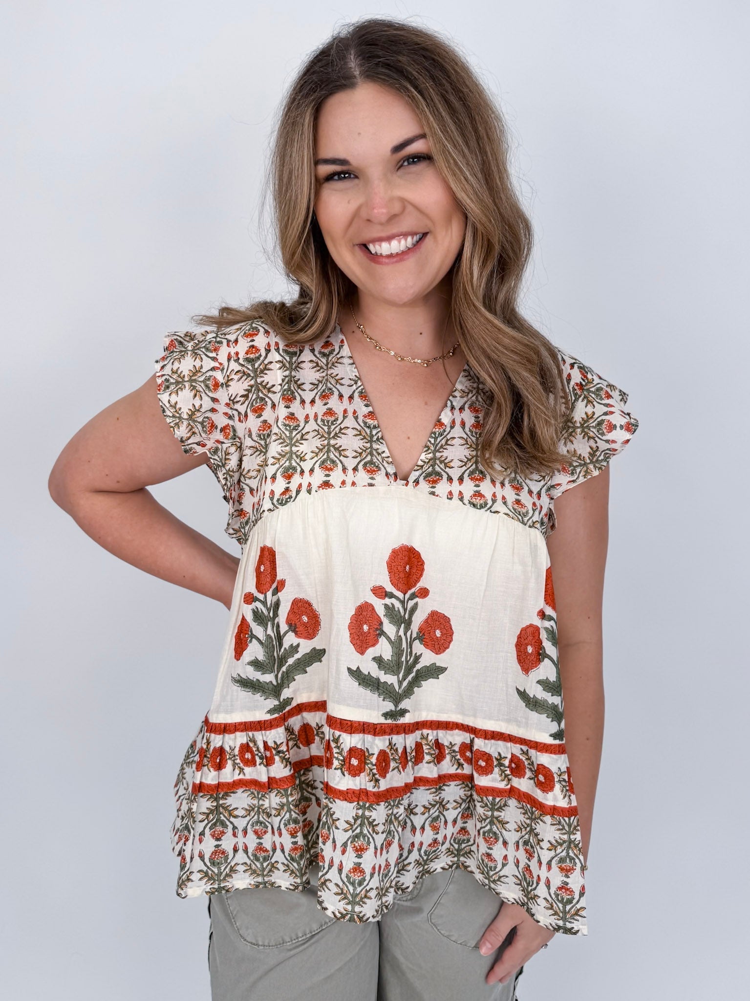 Debbie Floral Blouse - PAPER DOLL