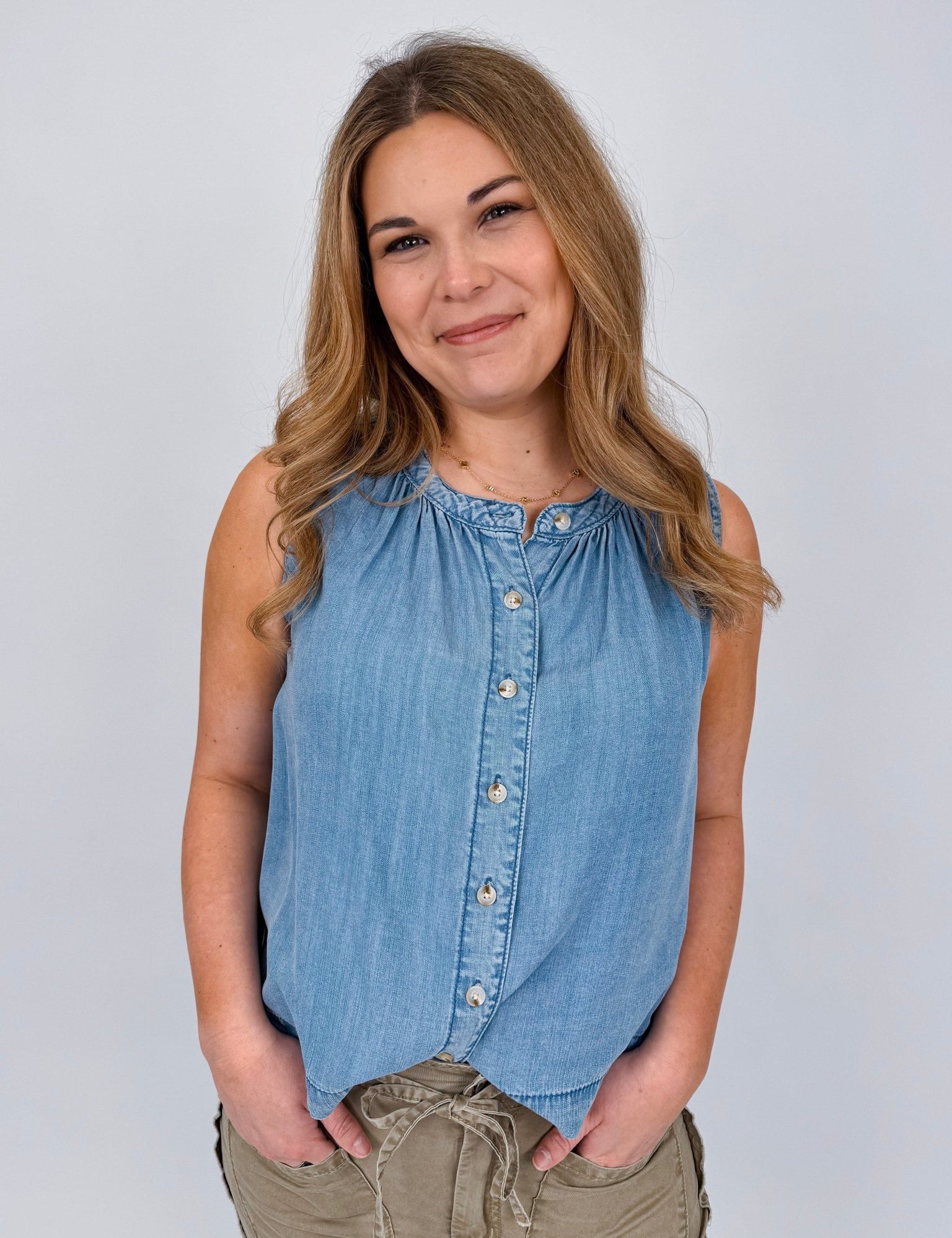 The Edith Denim Blouse - PAPER DOLL