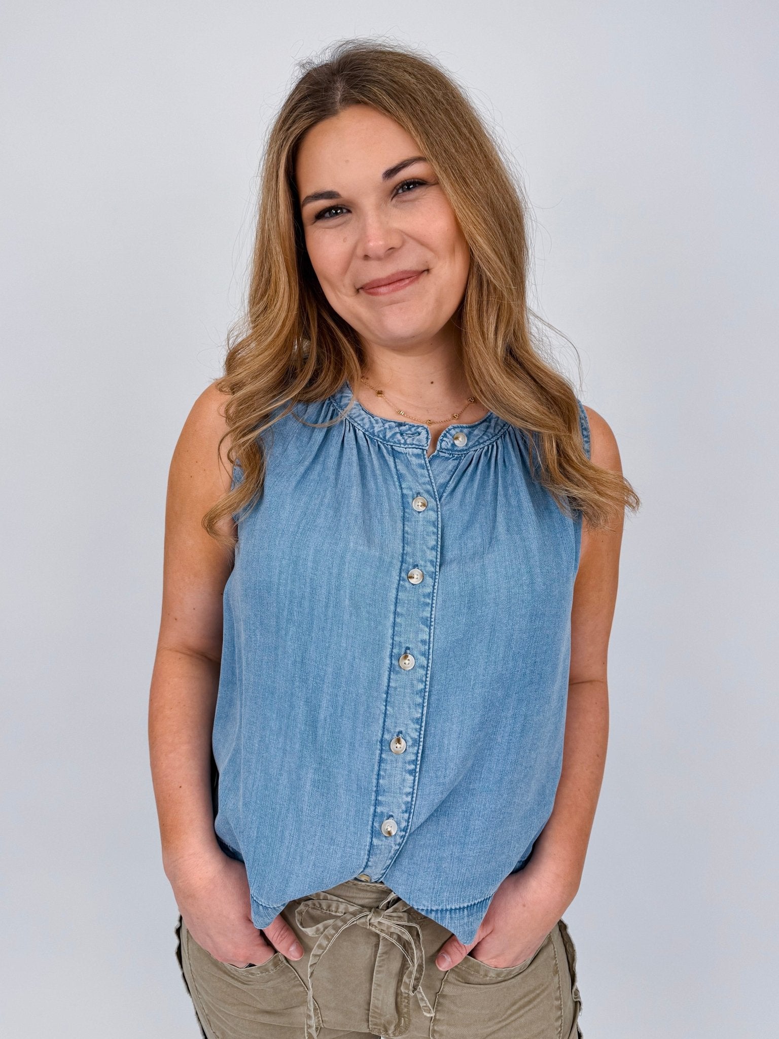 The Edith Denim Blouse - PAPER DOLL