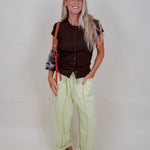 Demetria Button Up Top - PAPER DOLL