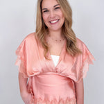 Touch Of Grace V - Neck Blouse - PAPER DOLL