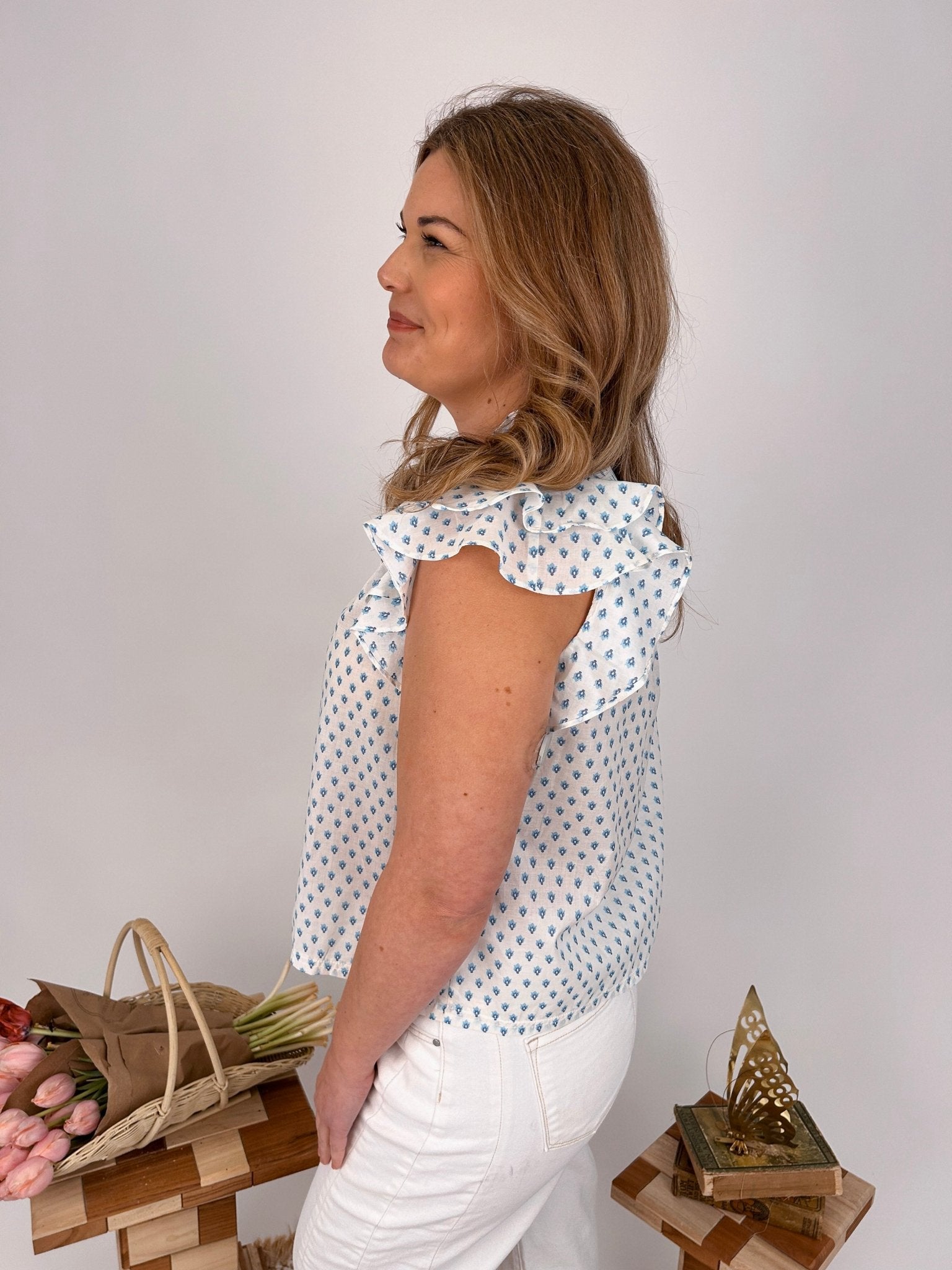 Donna Ditsy Patterned Blouse - PAPER DOLL